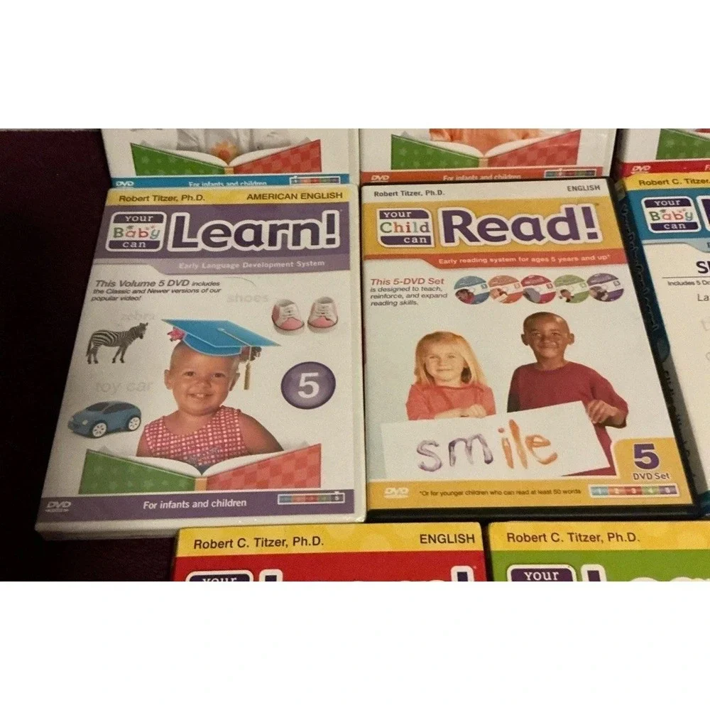 Your Baby Can Learn! American English Kit DVDs Books Sliding Teaching Cards